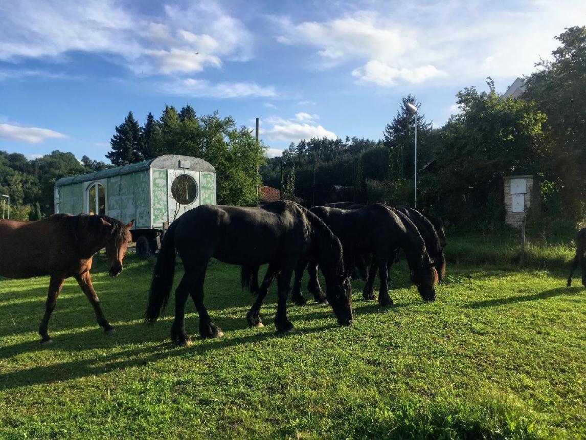 Glamping - Stylova Maringotka V Srdci Ladova Kraje, Pobliz Hlavniho Mesta Prahy Stribrna Skalice エクステリア 写真